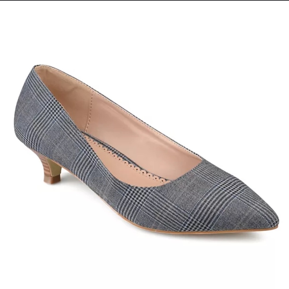 Journee Collection Bohme Women's Pumps Women’s plaid pointy heel
